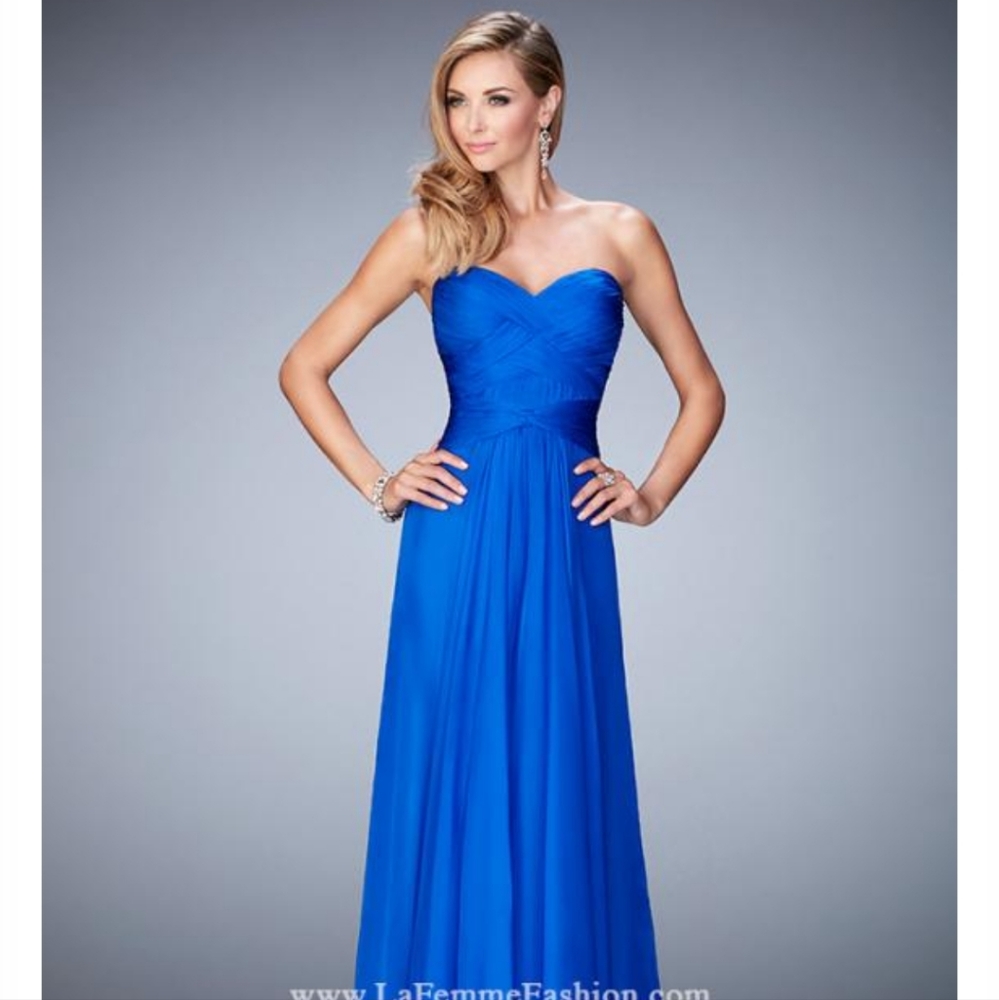 La Femme Electric Blue Formal Dress